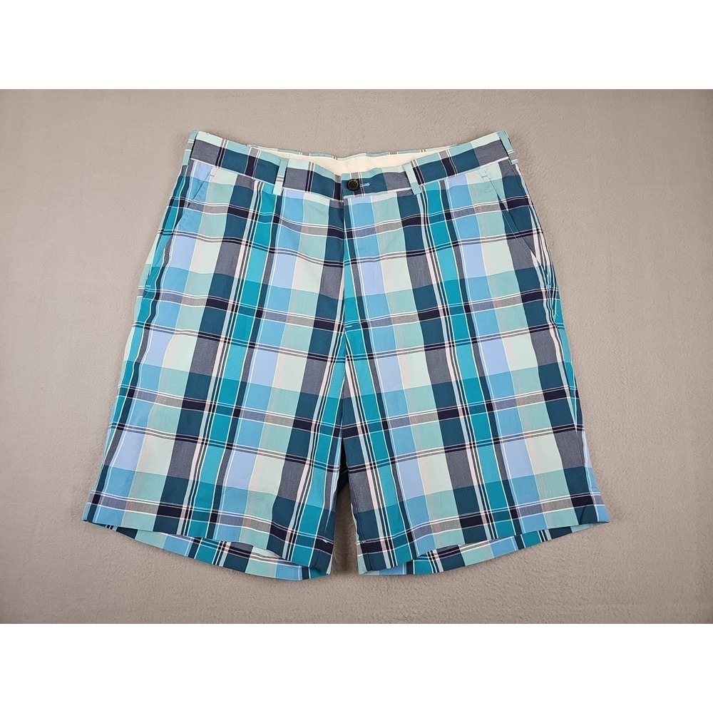 Brooks‎ Brothers Golf Shorts Plaid Performance Stretch Flat Front Men's Size 36